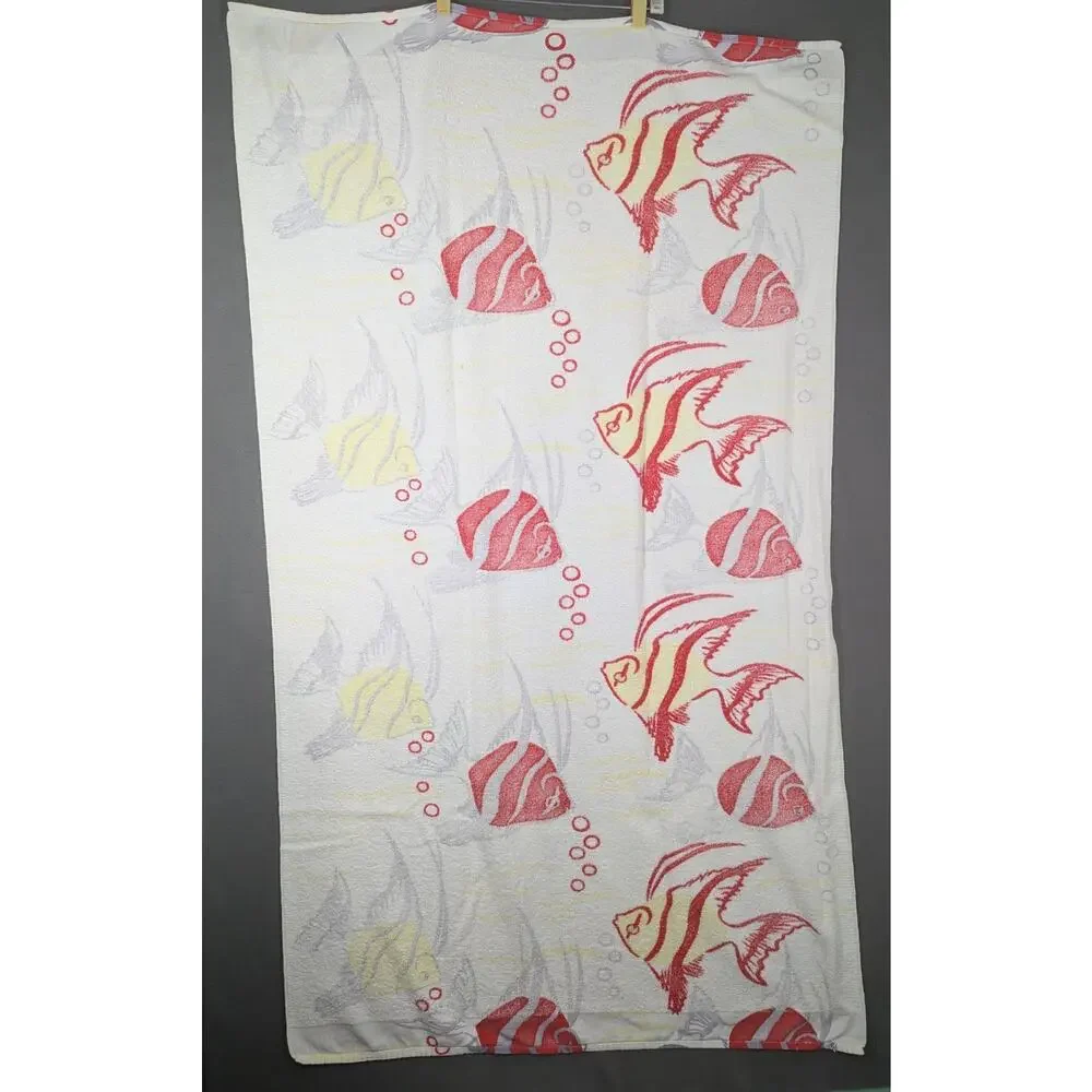 Vintage Cannon Colorful Fish Beach Towel